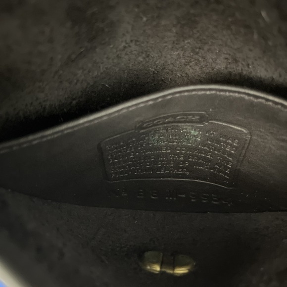 VTG Coach Everett Mini Coin Bag Black Leather Small Crossbody Purse USA 9934 - Picture 15 of 16